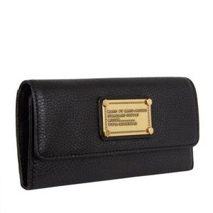 MARC BY MARC JACOBS Black Leather Tri-Fold Wallet
